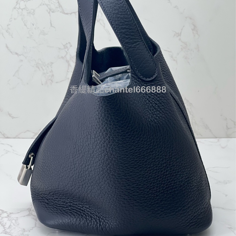 💗香緹國際精品💗 689 Hermes picotin 18 B刻 午夜藍👾-3