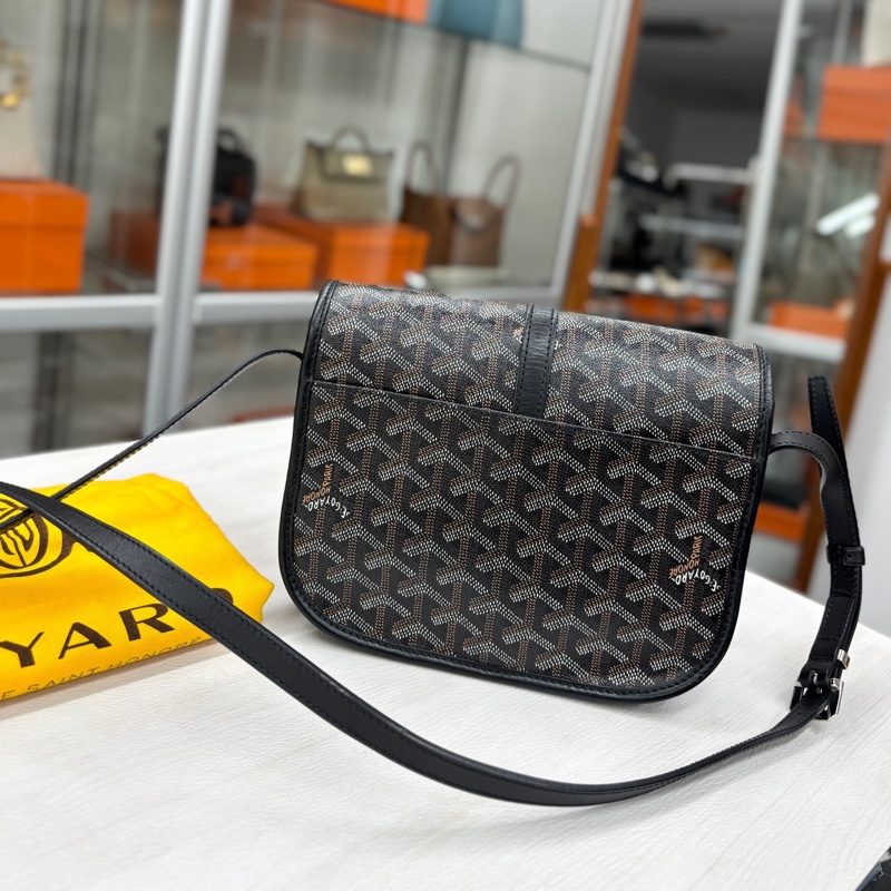 Goyard  黑色小號郵差包，18編碼，尺寸約22*16 附件塵袋-3