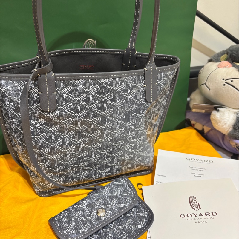 Goyard Anjou Mini Tote灰色-0