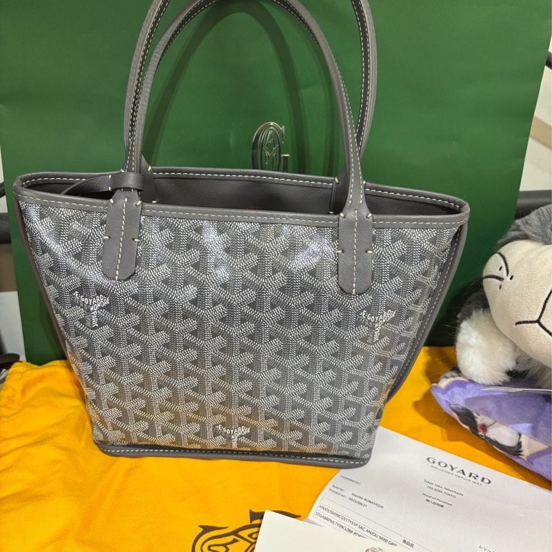 Goyard Anjou Mini Tote灰色-6