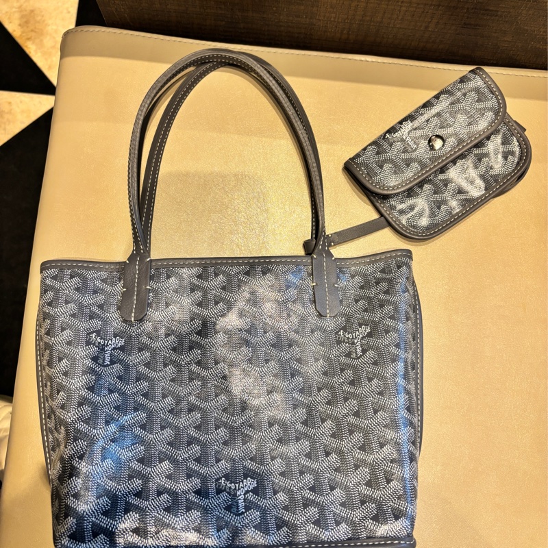 Goyard Anjou Mini Tote灰色-15
