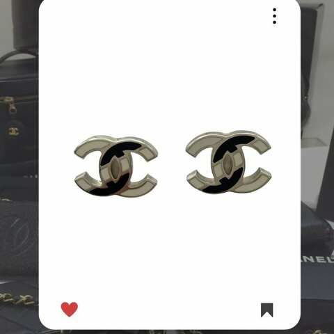 🛍️🎁 雙12🔥 12月新品上架 聖誕節🎄💖 新款 香奈兒 Chanel 海軍藍銀白耳環 🔥 香奈兒熱賣款 香奈兒經典款 耳環 CHANEL EARRING