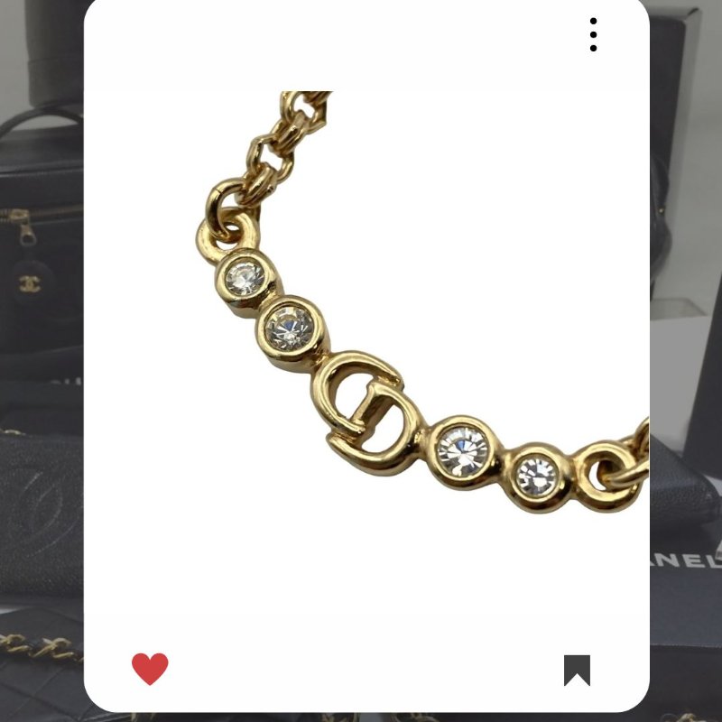 🛍️🎁 雙12🔥 12月新品上架 聖誕節🎄💖 美品 新款 Christian Dior CD 金色頸鏈 🔥Christian Dior熱賣款 DIOR 經典款 頸鏈 Christian Dior Necklace-0