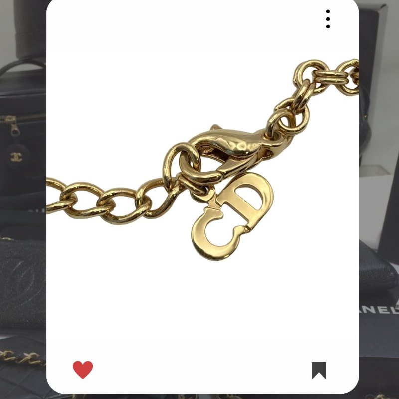 🛍️🎁 雙12🔥 12月新品上架 聖誕節🎄💖 美品 新款 Christian Dior CD 金色頸鏈 🔥Christian Dior熱賣款 DIOR 經典款 頸鏈 Christian Dior Necklace-3