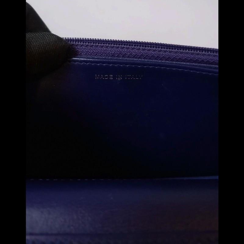 Chanel 黑鍊藍絨布鍊帶小包 WOC-13