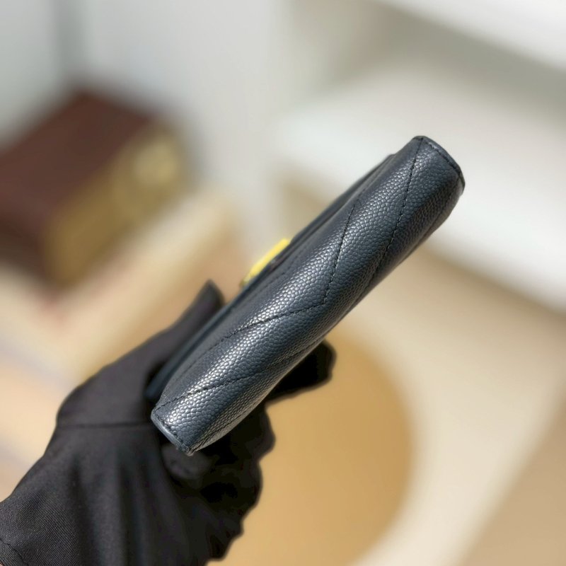 🏷YSL 聖羅蘭．Monogram 魚子醬 三折短夾-12