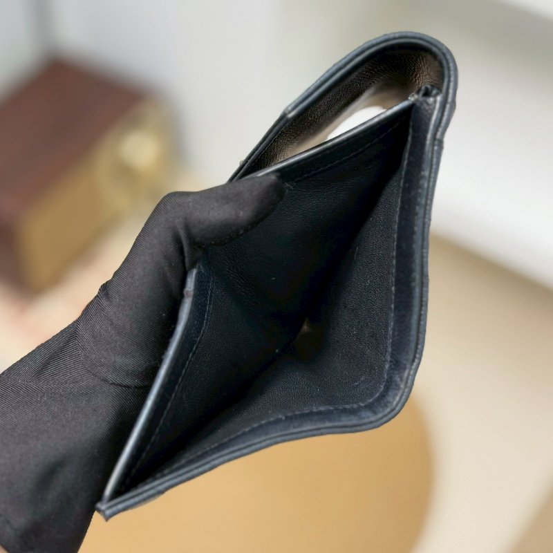 🏷YSL 聖羅蘭．Monogram 魚子醬 三折短夾-17