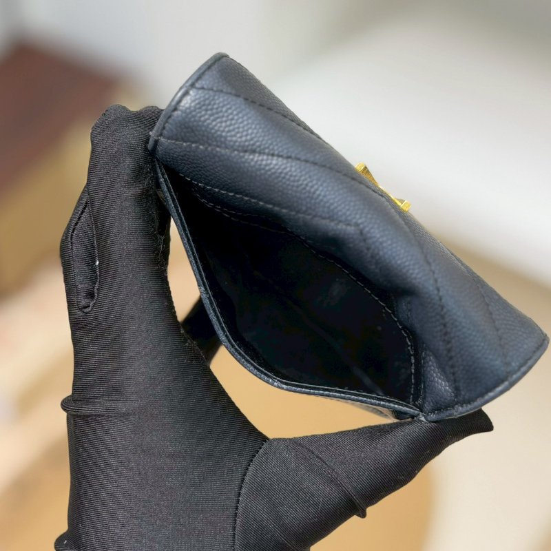 🏷YSL 聖羅蘭．Monogram 魚子醬 三折短夾-20