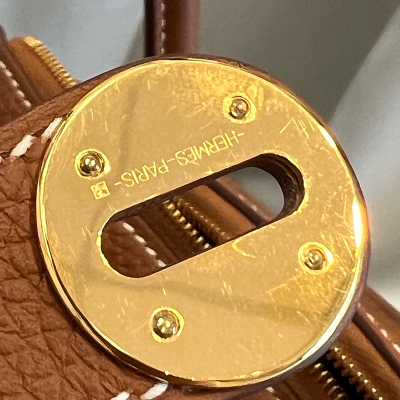 Hermès 愛馬仕 Lindy 26 U刻 ｜金棕色｜金扣-1