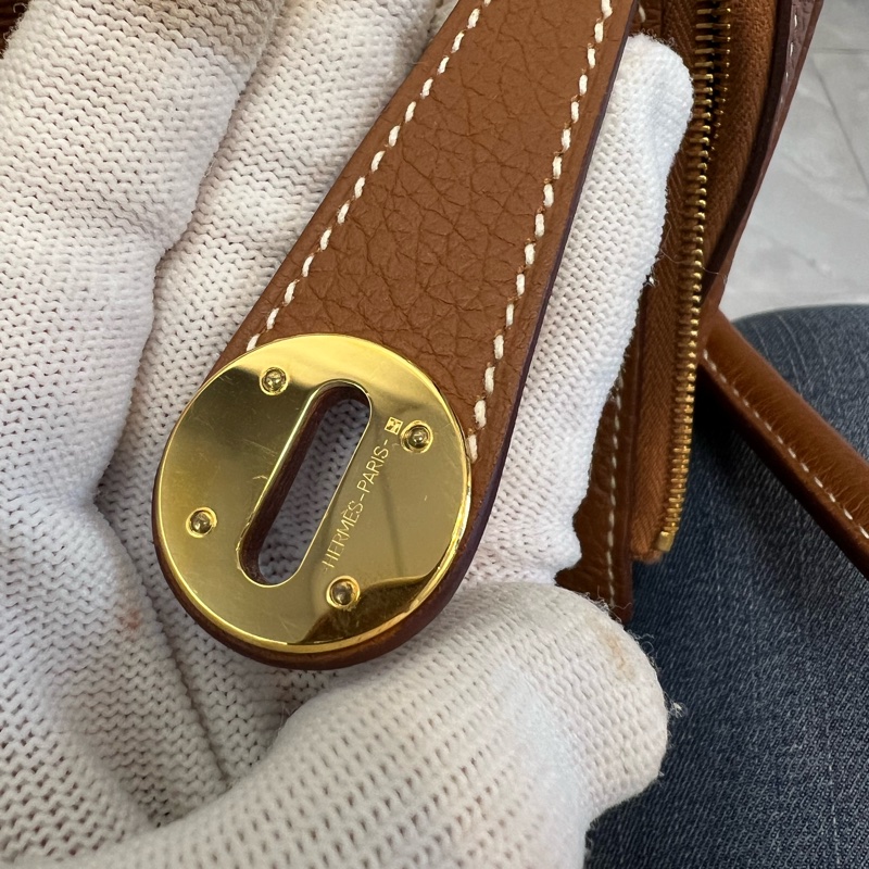 Hermès 愛馬仕 Lindy 26 U刻 ｜金棕色｜金扣-6