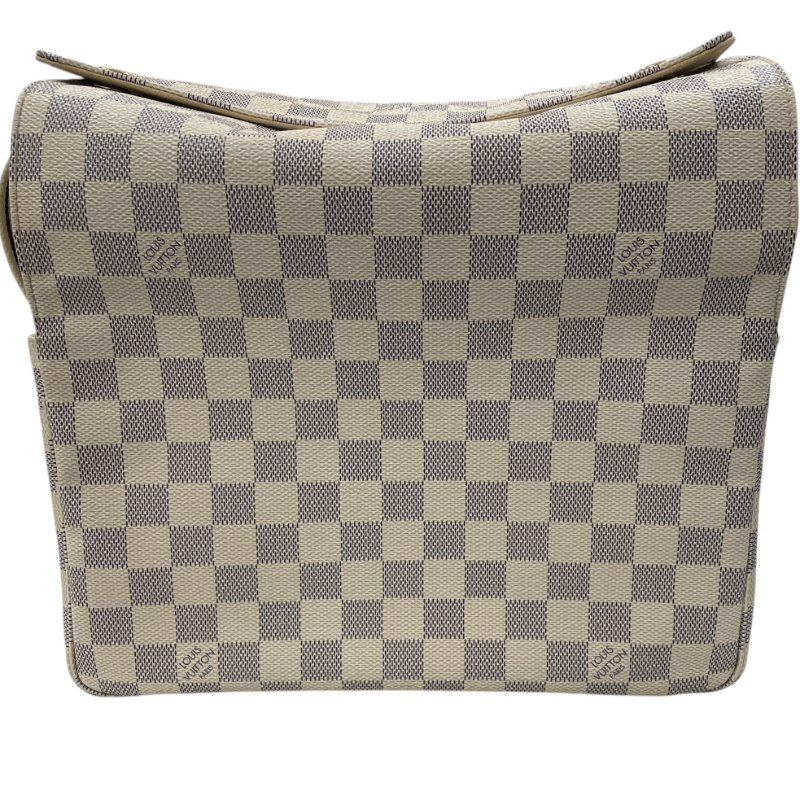 LOUIS VUITTON 路易威登 N51189 NAVIGLIO 側背包 PVC帆布 棋盤格 白色 金釦-1