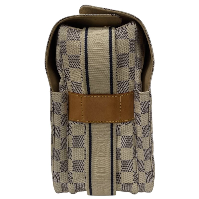 LOUIS VUITTON 路易威登 N51189 NAVIGLIO 側背包 PVC帆布 棋盤格 白色 金釦-4