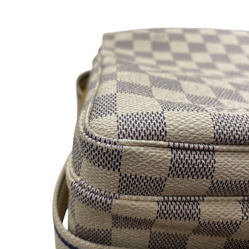 LOUIS VUITTON 路易威登 N51189 NAVIGLIO 側背包 PVC帆布 棋盤格 白色 金釦-6