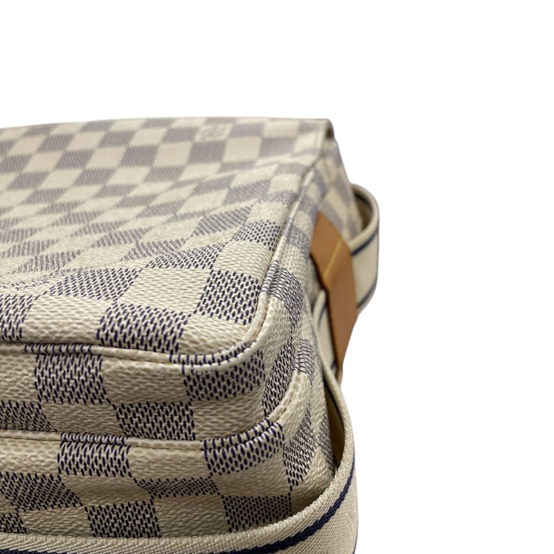 LOUIS VUITTON 路易威登 N51189 NAVIGLIO 側背包 PVC帆布 棋盤格 白色 金釦-7