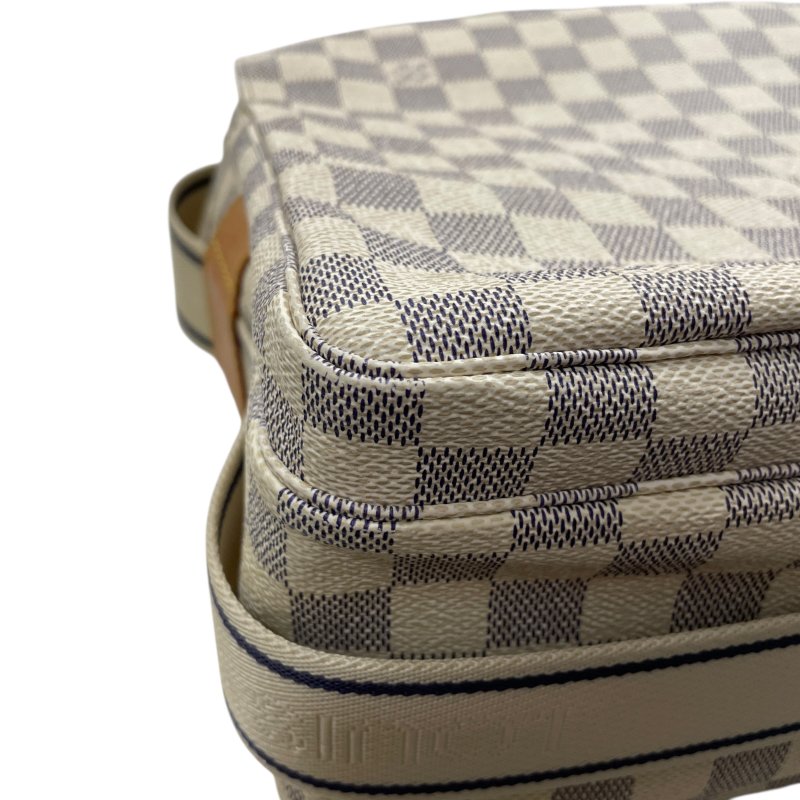 LOUIS VUITTON 路易威登 N51189 NAVIGLIO 側背包 PVC帆布 棋盤格 白色 金釦-8