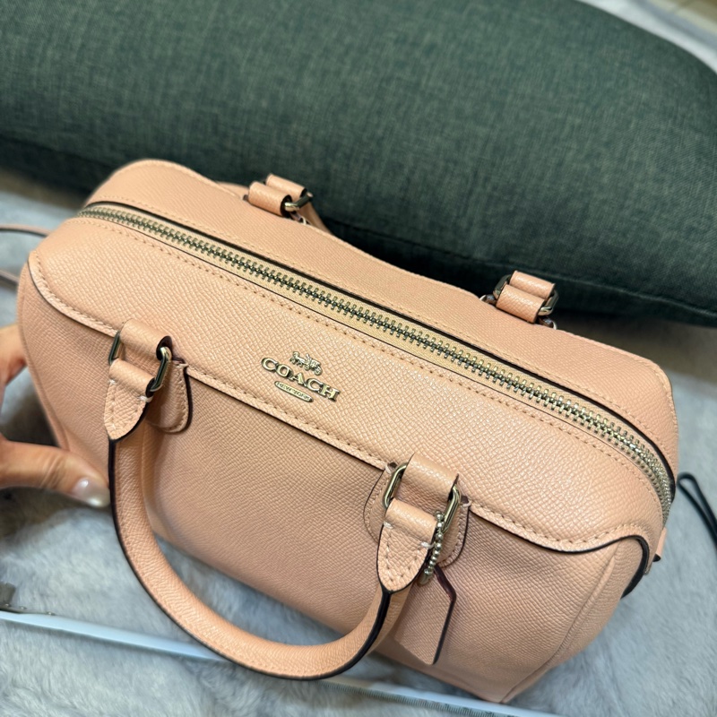 coach 25公分 波士頓包 粉色-3