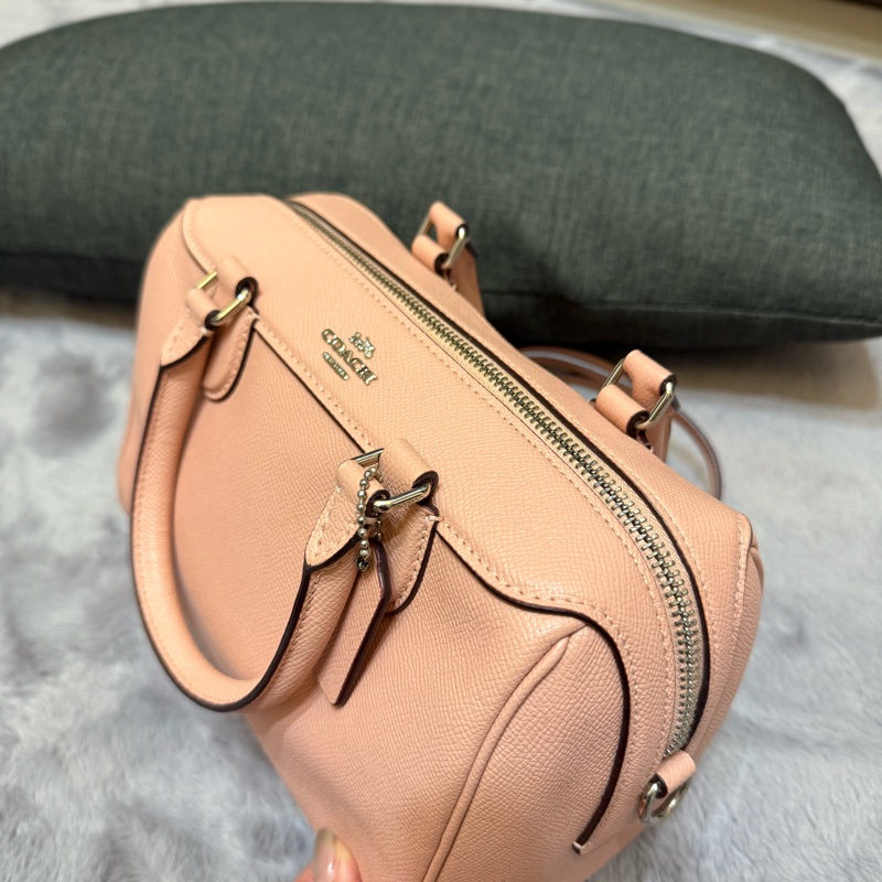 coach 25公分 波士頓包 粉色-5