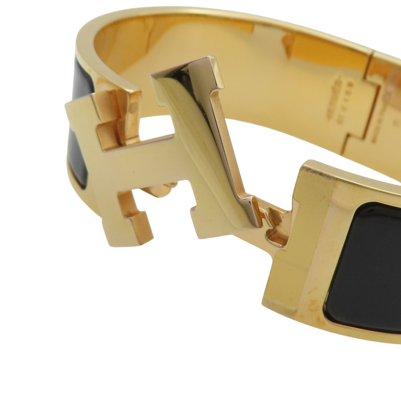 黑色琺瑯 金色鍍金 Clic Clac H手環【HERMES 愛馬仕】 300001FO01GM-4