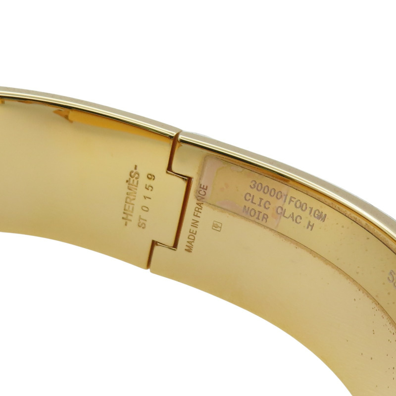 黑色琺瑯 金色鍍金 Clic Clac H手環【HERMES 愛馬仕】 300001FO01GM-6
