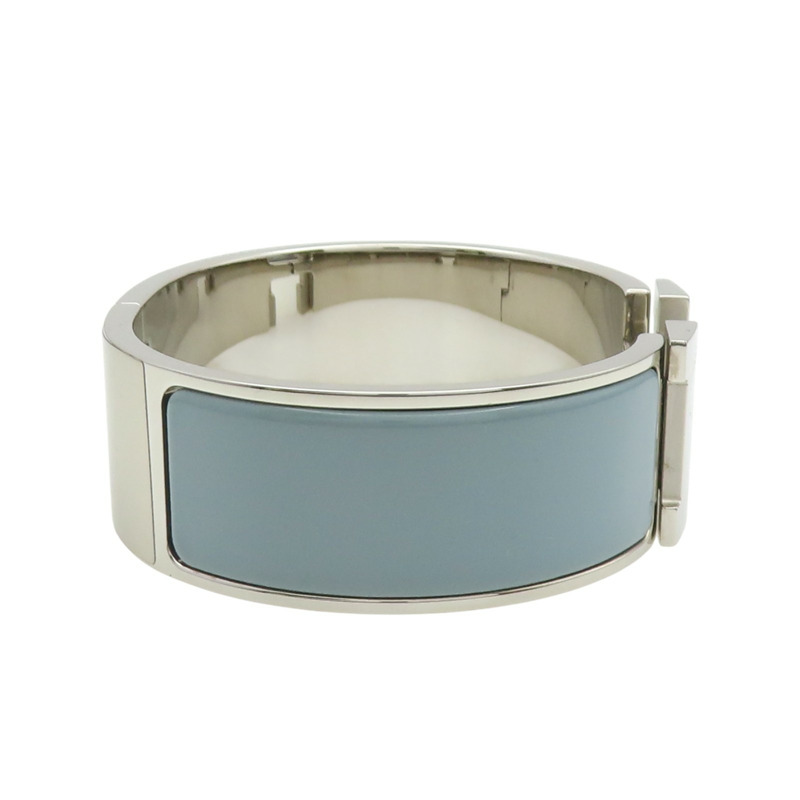 粉藍色琺瑯 銀色鍍金 Clic Clac H 手環【HERMES 愛馬仕】 H300001FP01PM-2