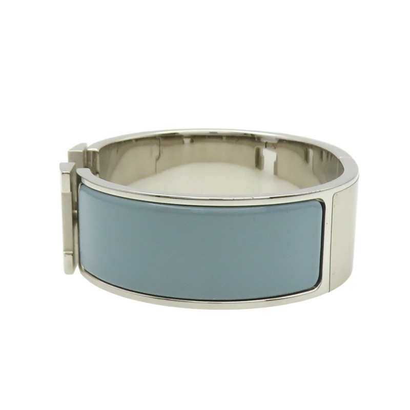 粉藍色琺瑯 銀色鍍金 Clic Clac H 手環【HERMES 愛馬仕】 H300001FP01PM-3