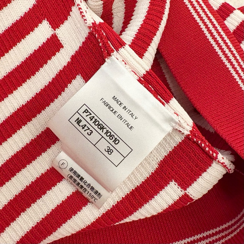 【全新】Chanel/香奈兒/條紋針織開衫/38碼/-1