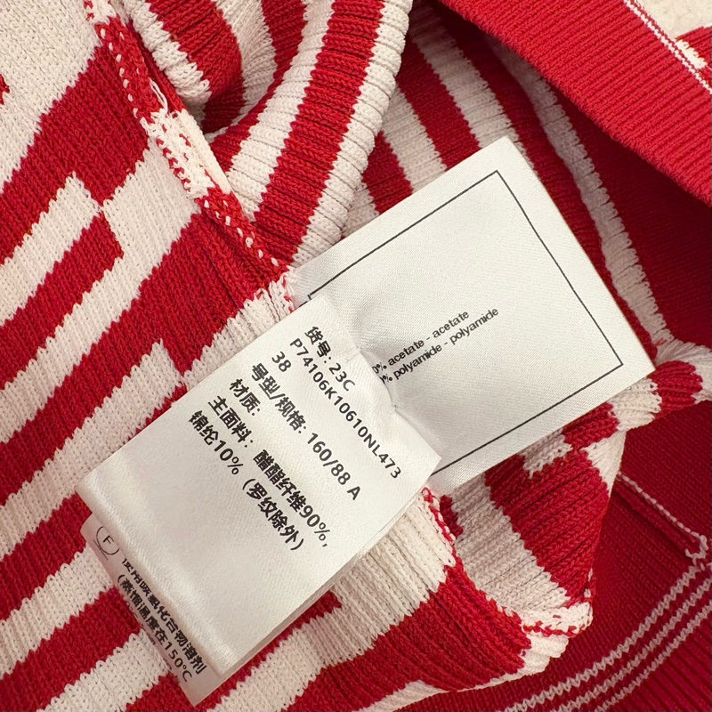 【全新】Chanel/香奈兒/條紋針織開衫/38碼/-5