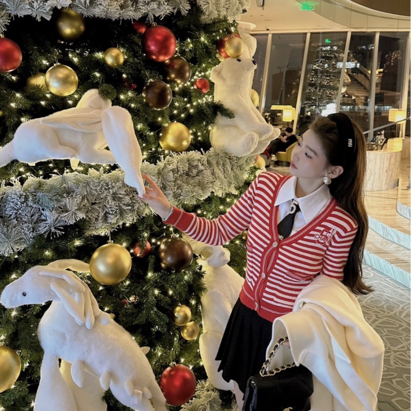 【全新】Chanel/香奈兒/條紋針織開衫/38碼/-6