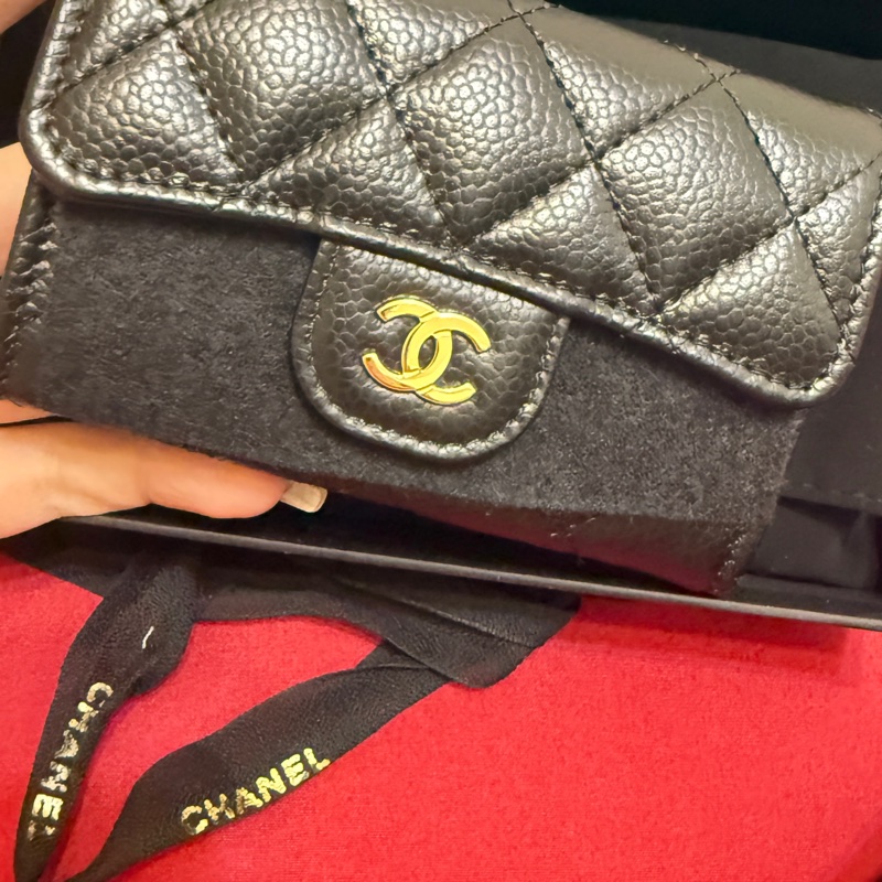 Chanel 荔枝翻蓋卡包-1