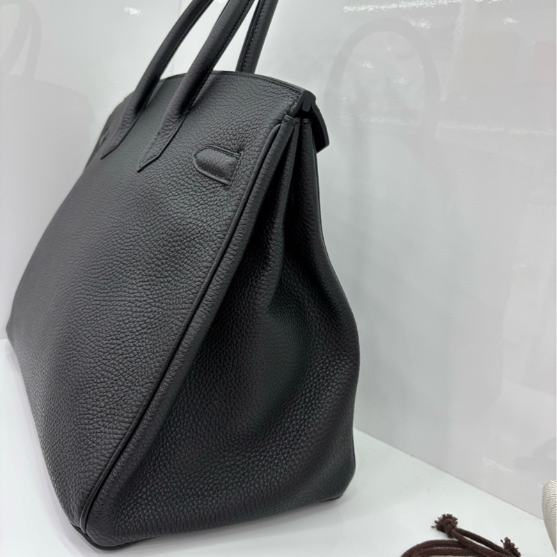 Hermes 愛馬仕 黑銀 Birkin35 框Q 有購證 原始成色 非常新-2