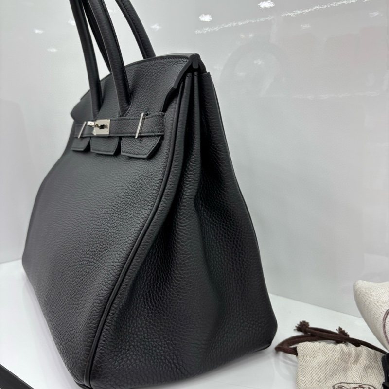 Hermes 愛馬仕 黑銀 Birkin35 框Q 有購證 原始成色 非常新-3