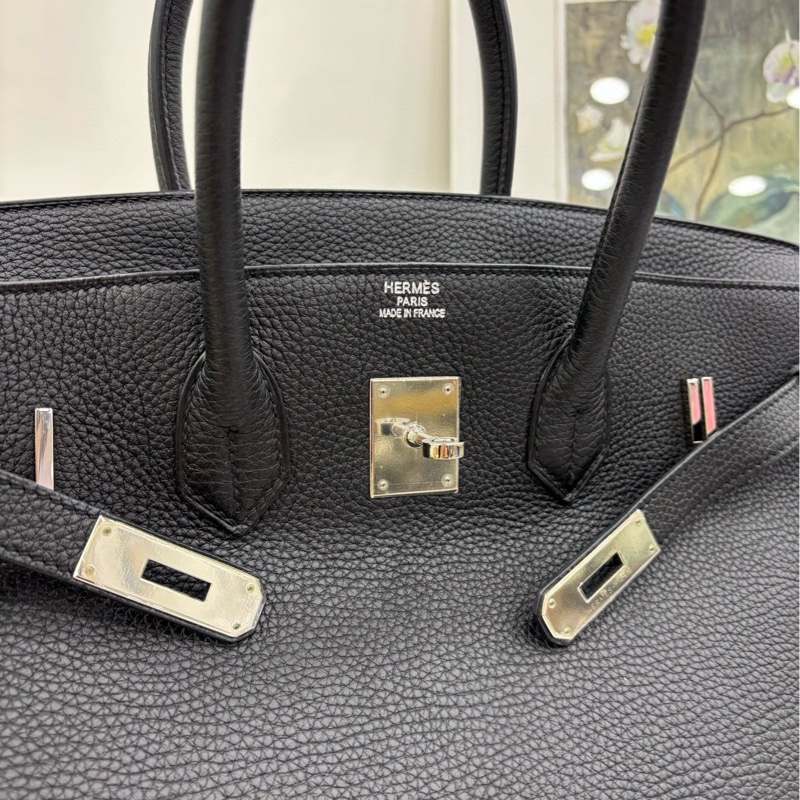 Hermes 愛馬仕 黑銀 Birkin35 框Q 有購證 原始成色 非常新-6