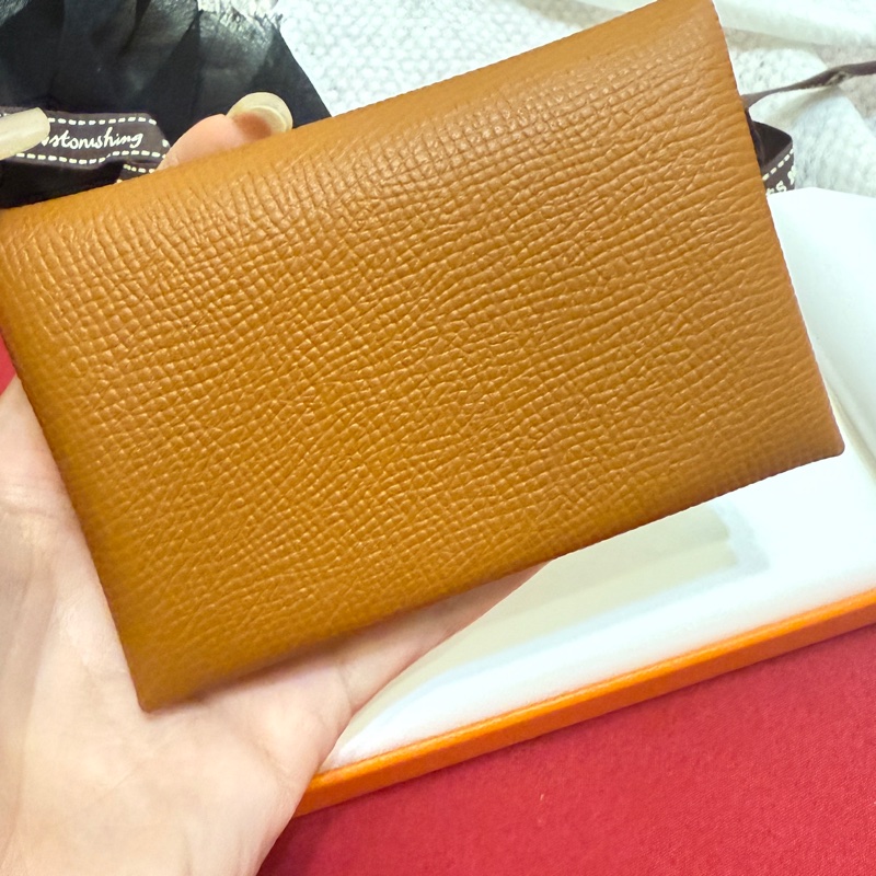 Hermes 愛馬仕 金剛色 金棕卡包-4