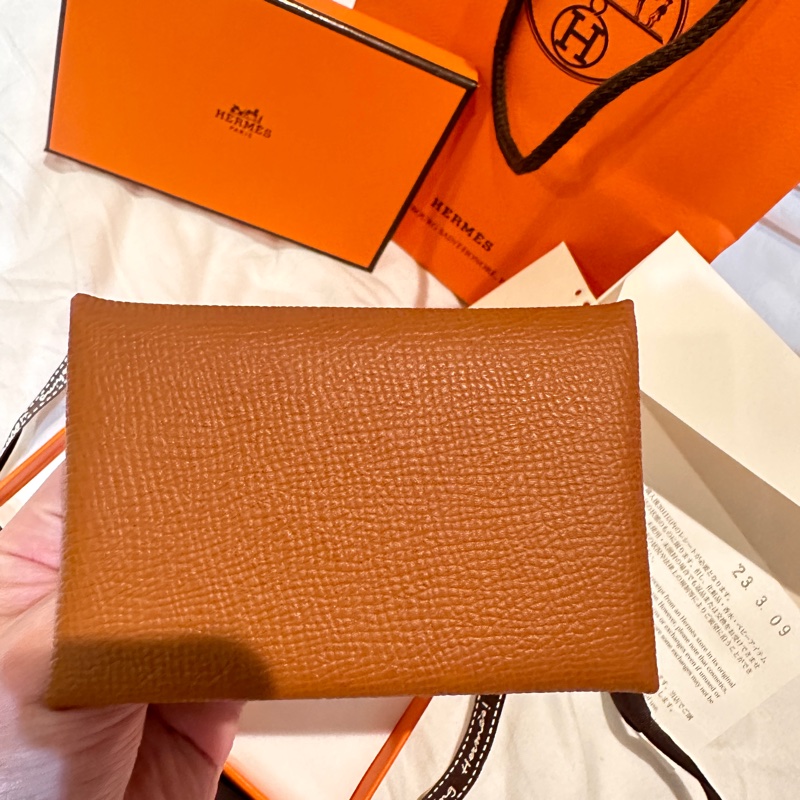 Hermes 愛馬仕 金剛色 金棕卡包-5
