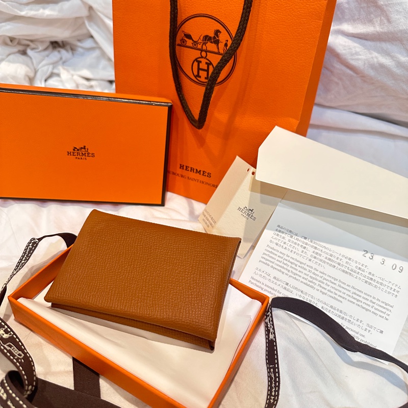Hermes 愛馬仕 金剛色 金棕卡包-6
