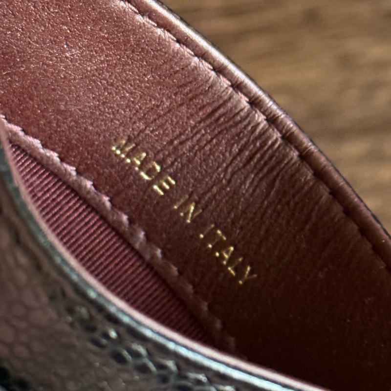 Chanel二手荔枝皮黑金卡片夾-26