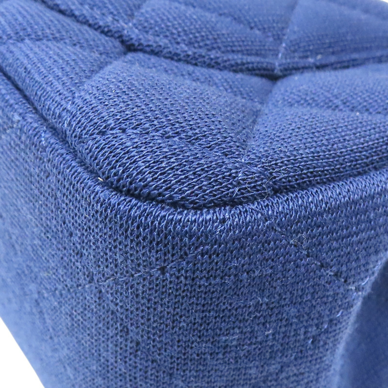 藍色棉質 COCO 20 肩背包 金扣 無卡【CHANEL 香奈兒】 A69900-13