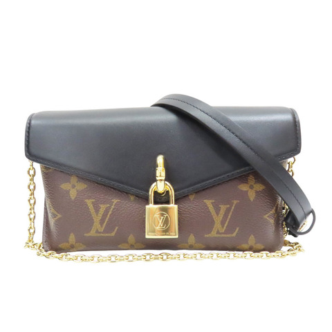 棕色 原花 PVC PADLOCK ON STRAP 肩背包【LOUIS VUITTON LV 路易威登】 M80559