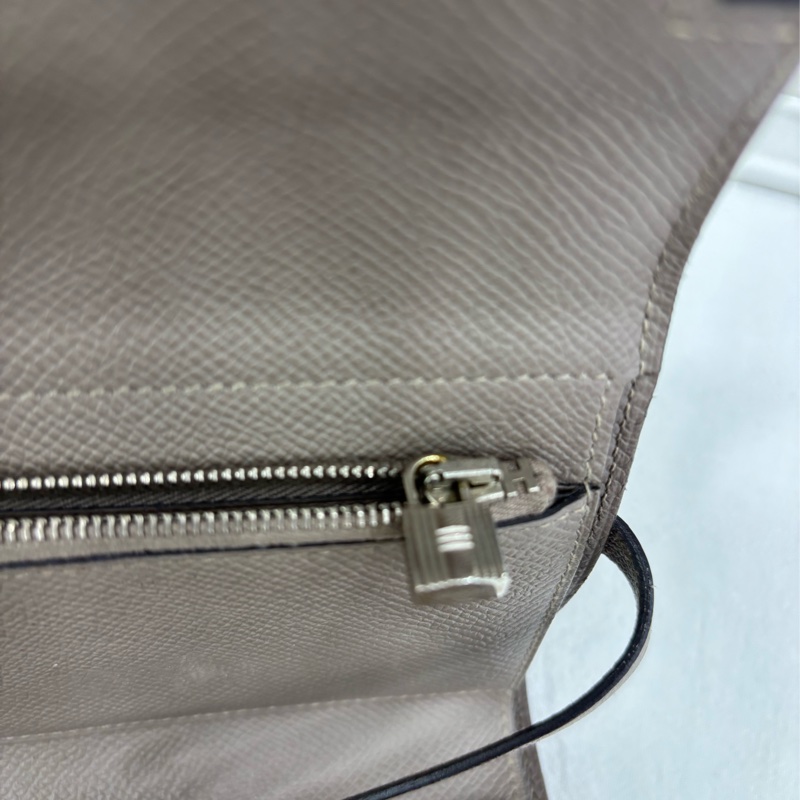 Hermes kelly wallet 錢包 大象灰銀扣 lepsom皮 A刻-3