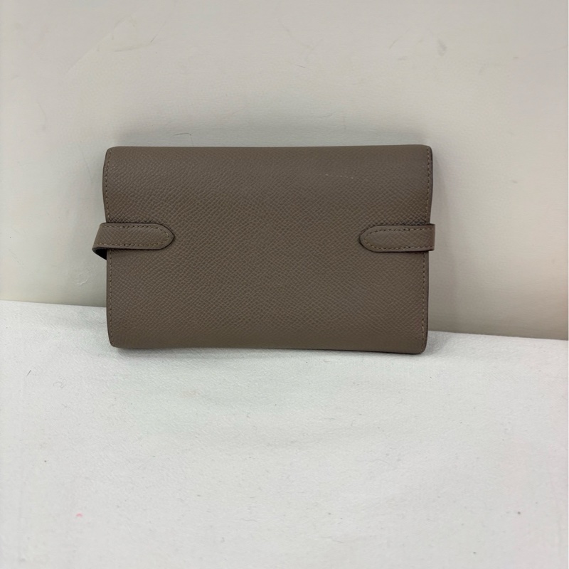 Hermes kelly wallet 錢包 大象灰銀扣 lepsom皮 A刻-6