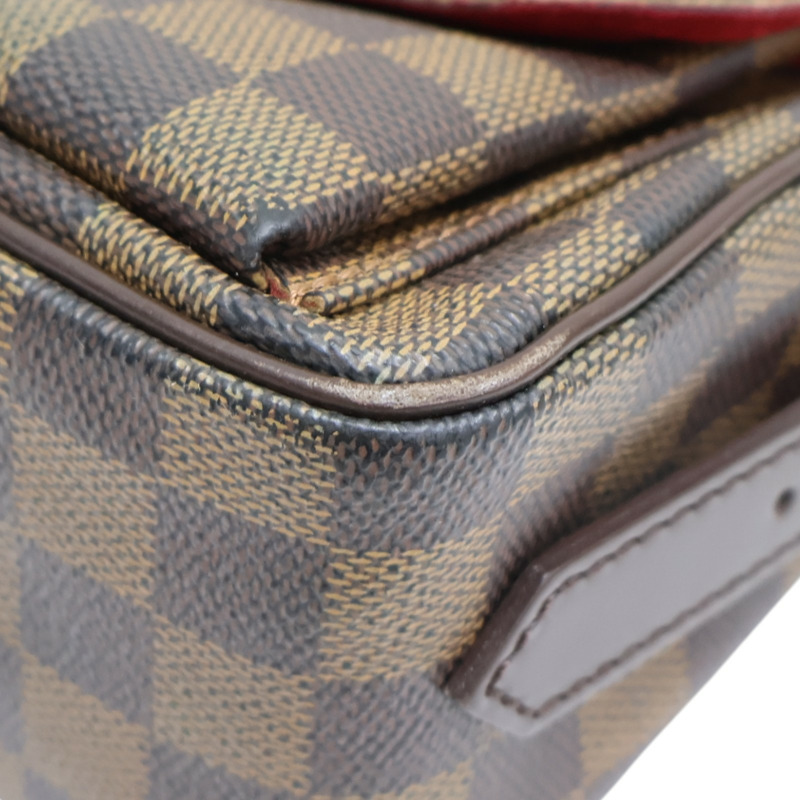 棕色 棋盤格 帆布 Ebene Ravello單肩包【LOUIS VUITTON LV 路易威登】 N60006-8