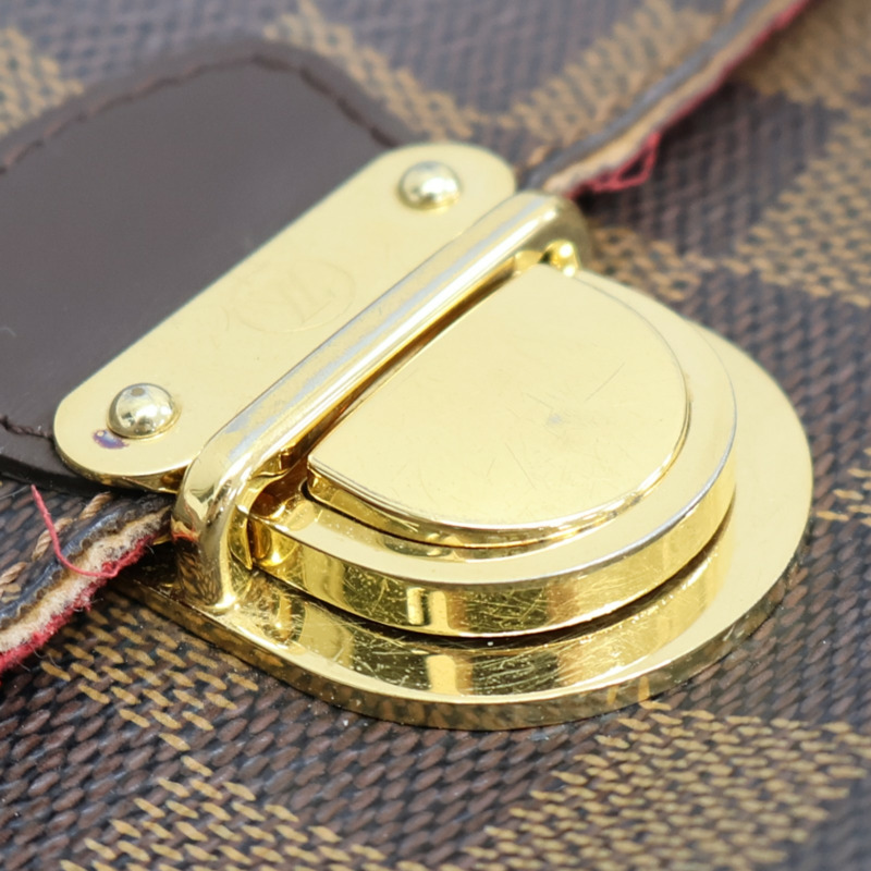 棕色 棋盤格 帆布 Ebene Ravello單肩包【LOUIS VUITTON LV 路易威登】 N60006-12