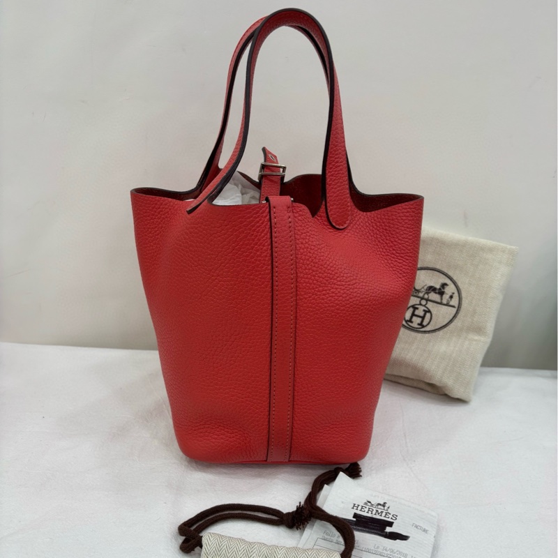 Hermes 愛馬仕 picotin18 t5 Rose Jaipur齋普爾粉 金扣 菜籃 C刻 塵袋 有購證-1