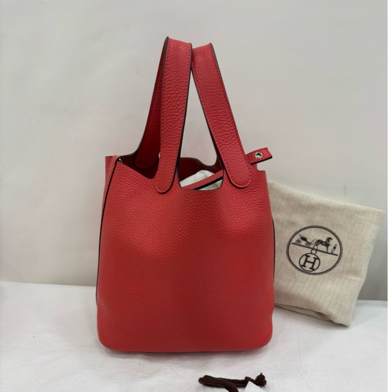 Hermes 愛馬仕 picotin18 t5 Rose Jaipur齋普爾粉 金扣 菜籃 C刻 塵袋 有購證-2