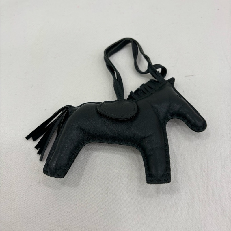 Hermes愛馬仕大號黑色小馬包掛，純黑色all black-0