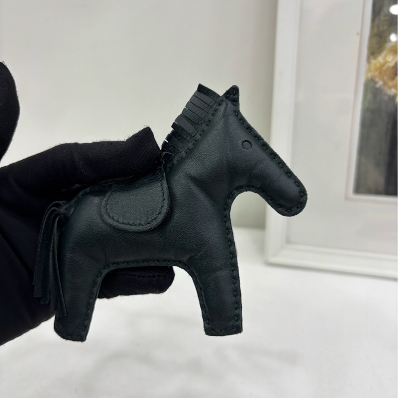 Hermes愛馬仕大號黑色小馬包掛，純黑色all black-3