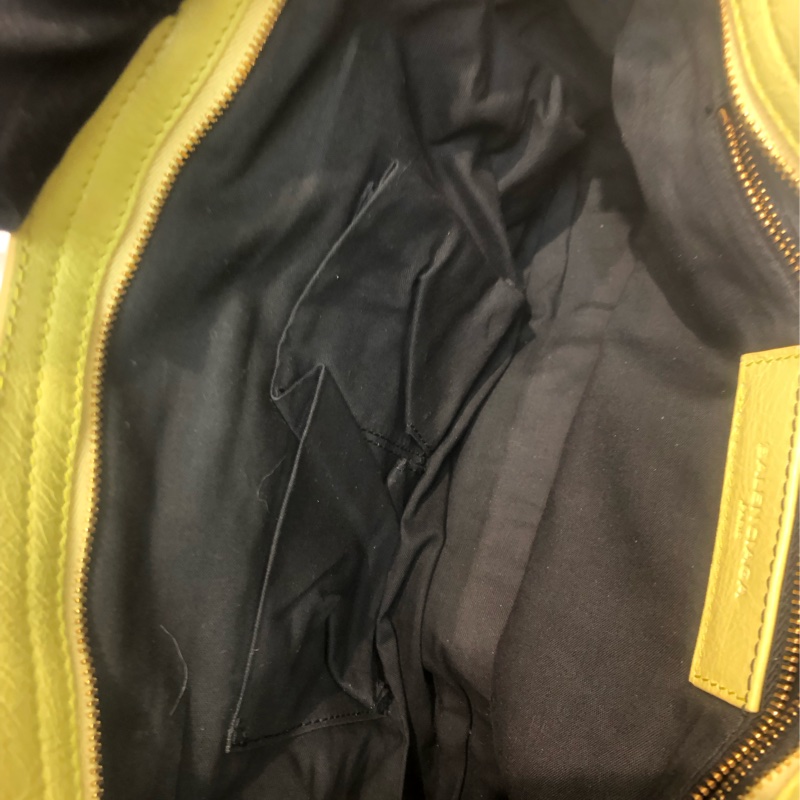 Balenciaga City黃色機車包 2way 細釘玫瑰金 XC117-27
