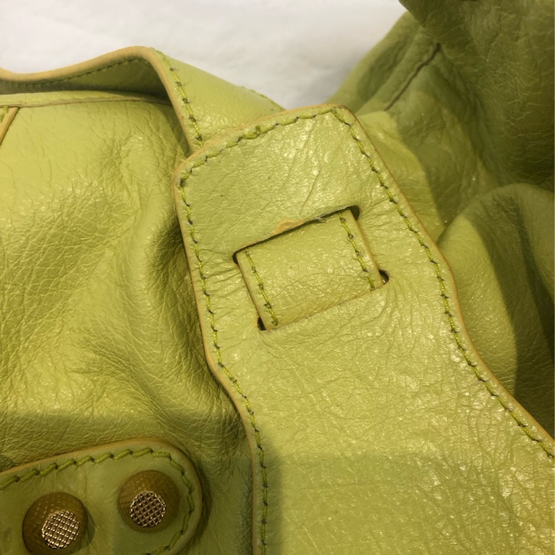 Balenciaga City黃色機車包 2way 細釘玫瑰金 XC117-24