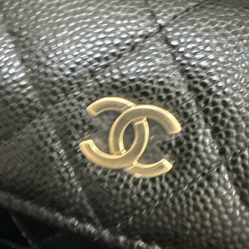 「M.Y精品」 Chanel 小香 膠膜在小書包 後背包  手提包 荔枝黑淡金釦-12