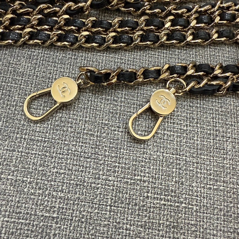 「M.Y精品」 Chanel 小香 膠膜在小書包 後背包  手提包 荔枝黑淡金釦-18